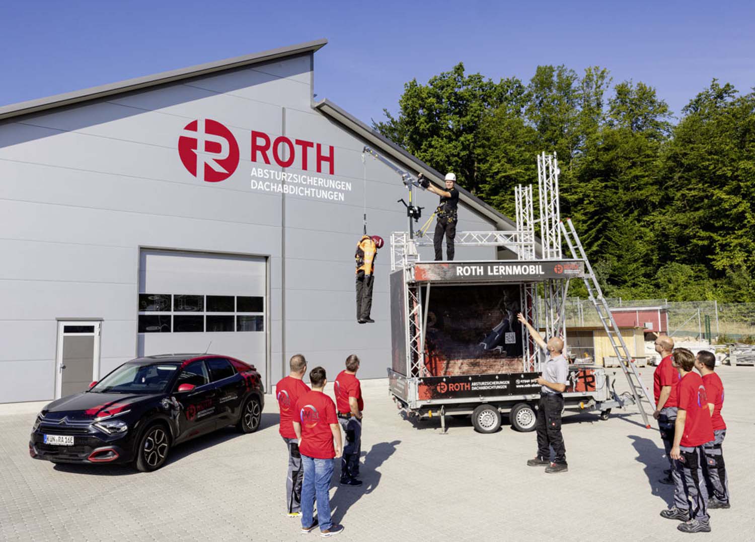 Sicherheitsschulung am ROTH Dach.